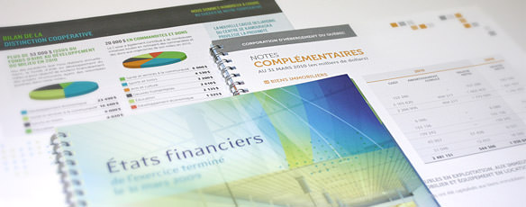Design de rapports annuels et états financiers
