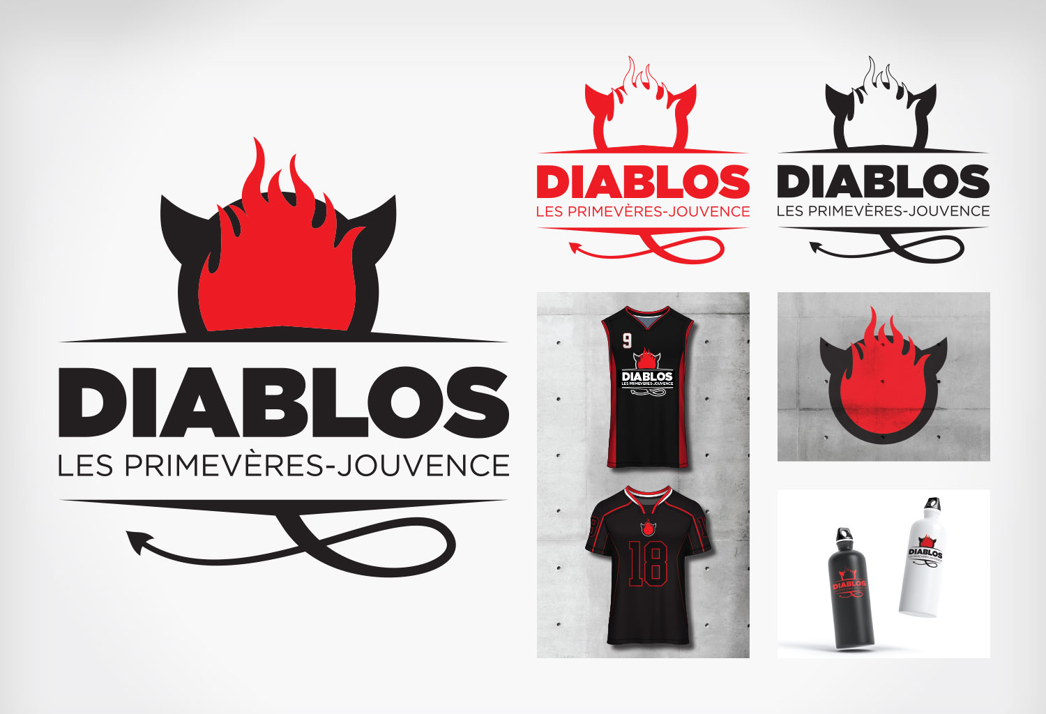 Signature équipe sportive Diablos - École Les Primevères-Jouvence - Logo et illustration